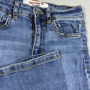 Dont Call Me Jennyfer Womens High Waisted Flare Jeans Blue Denim Bell Bottoms 24
